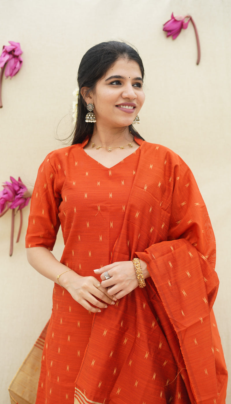 Pavazhi - Terracotta Orange