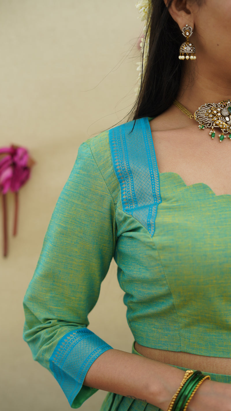 Varnam - Green Skirt set