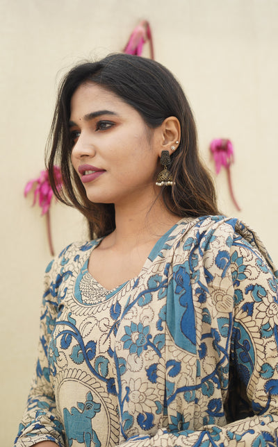Thamarai - Kalamkari 3pc kurti set