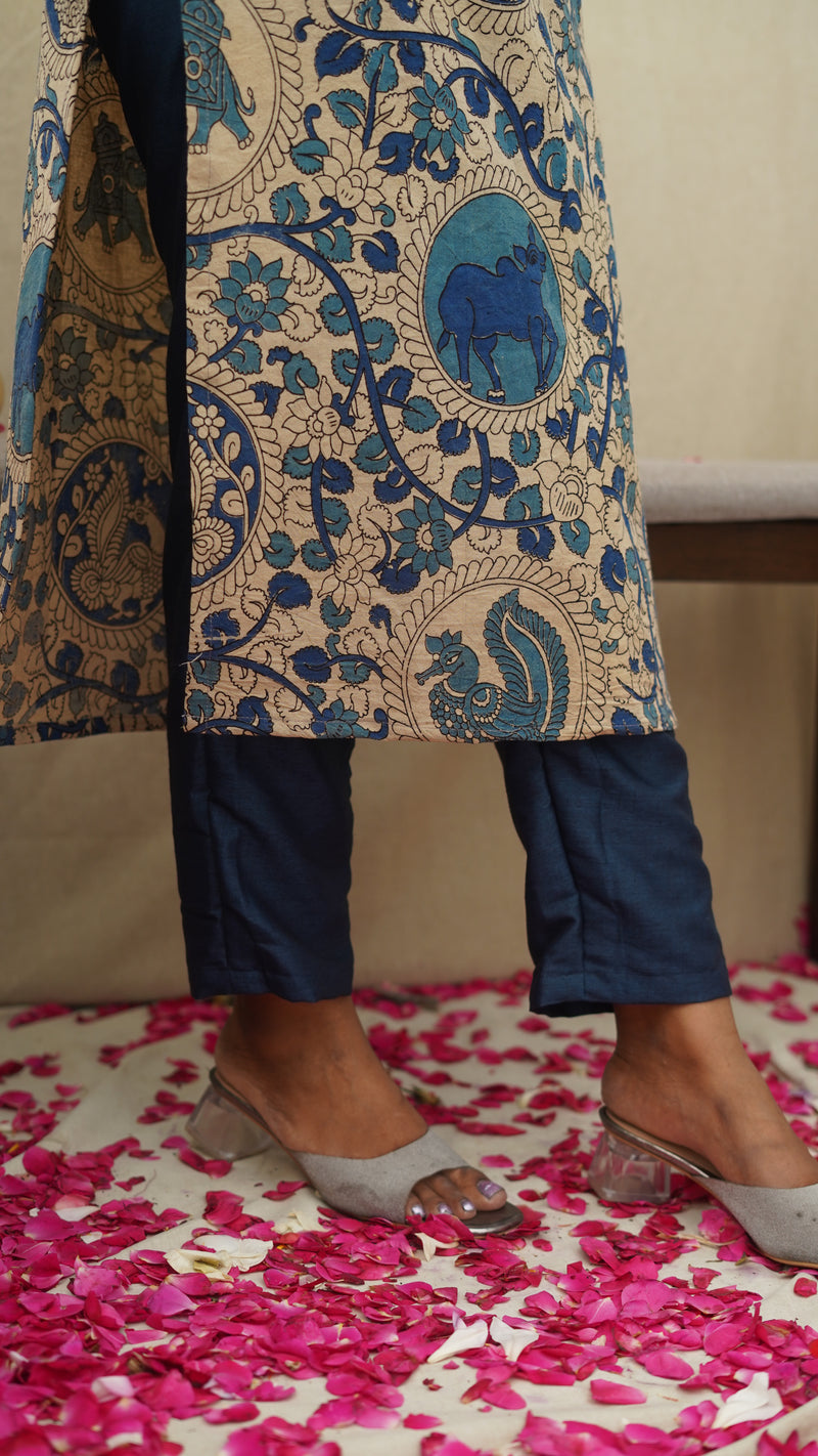 Thamarai - Kalamkari 3pc kurti set
