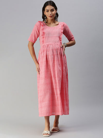 EXP -  Loxy rosy pink maternity dress