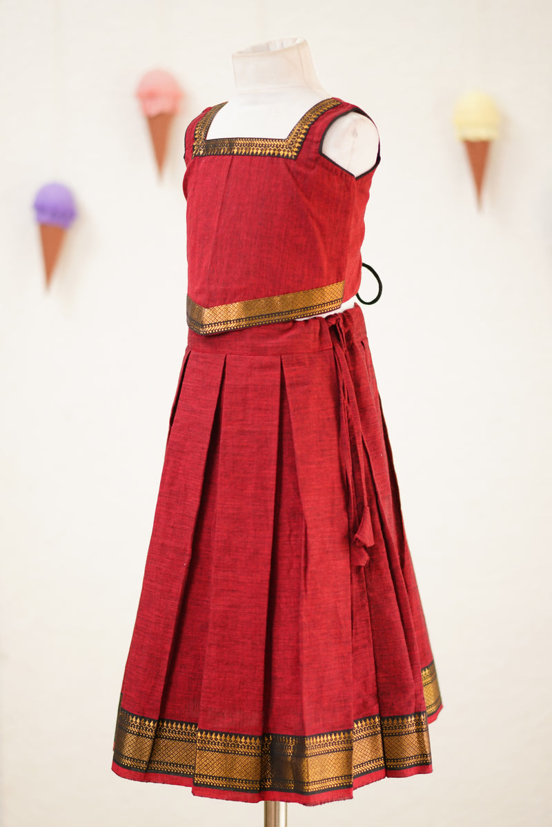 NAINI - MAROON SKIRT SET