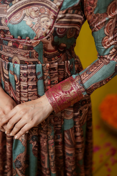 Anvi Teal Maxi Dress