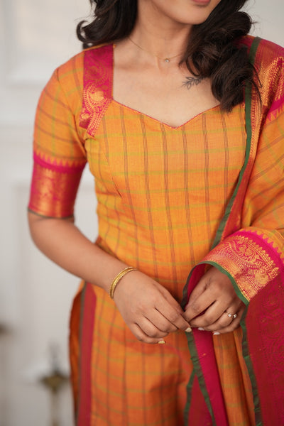 Samaira Yellow Kurti Set