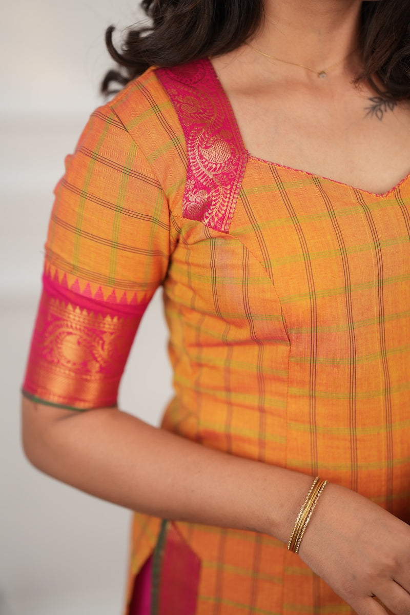 Samaira Yellow Kurti Set