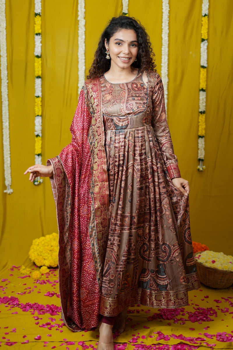 Anvi Grey Maxi Dress