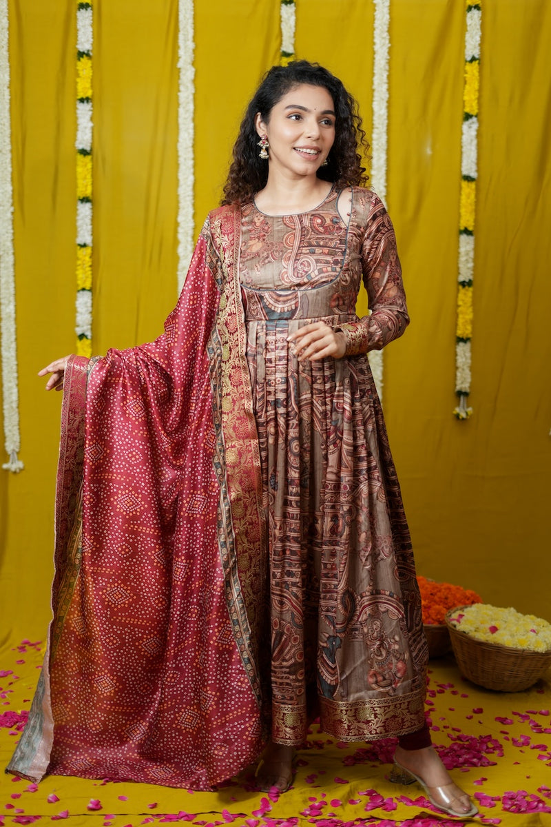 Anvi Grey Maxi Dress