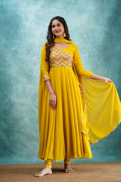 EXP - Zaara - Yellow Anarkali