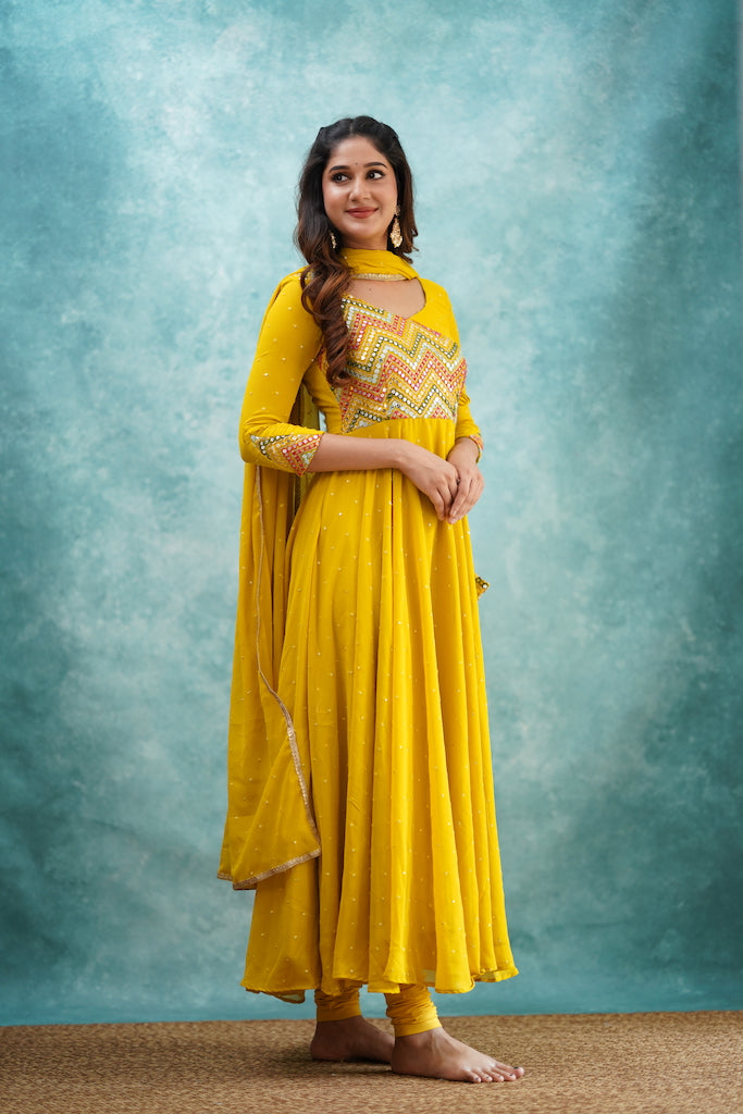 EXP - Zaara - Yellow Anarkali