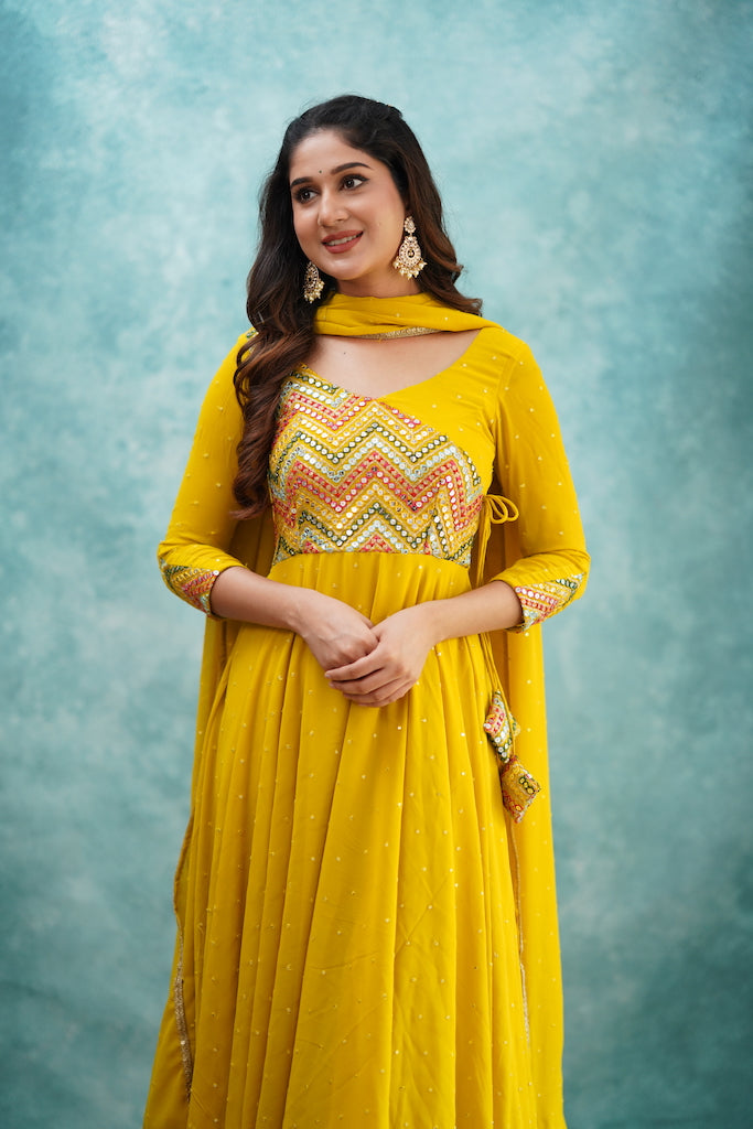 EXP - Zaara - Yellow Anarkali