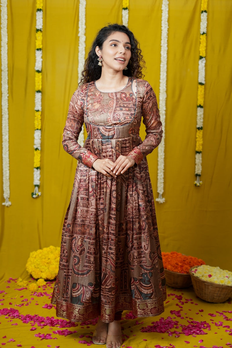 Anvi Grey Maxi Dress