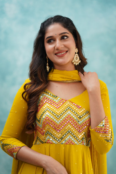 EXP - Zaara - Yellow Anarkali