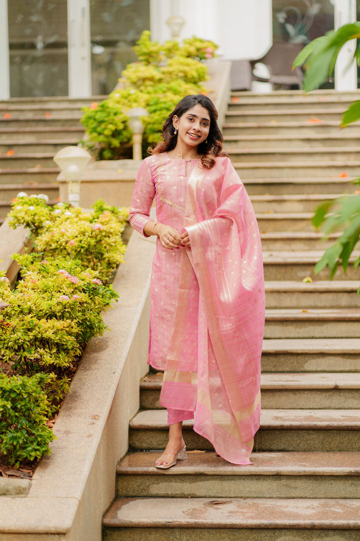 EXP - Saindhavi Pink Kurti Set