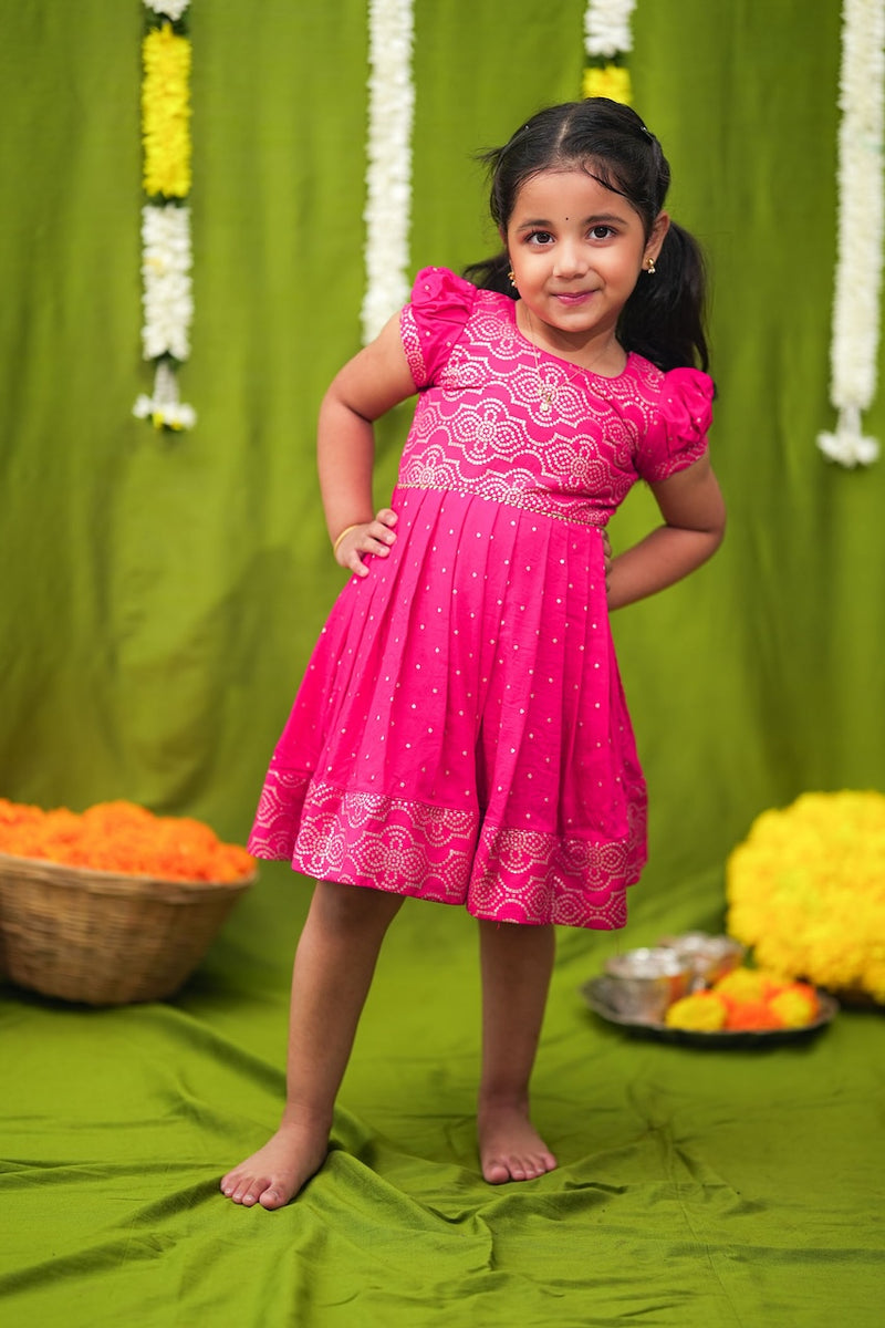 Pravya pink Frock mini