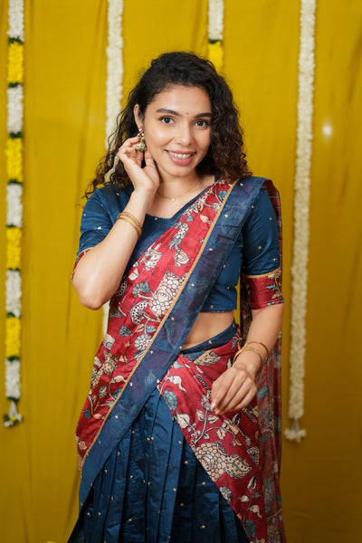 Manaswini Teal Lehenga Set