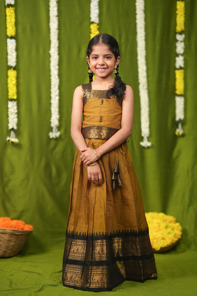 Prisha Mustard Lehenga Mini