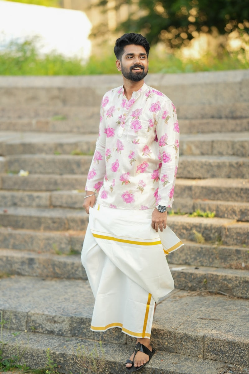 Arsh - Off white Pink Floral
