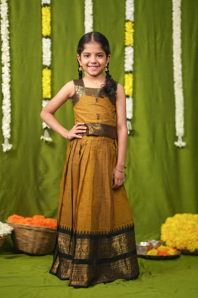 Prisha Mustard Lehenga Mini