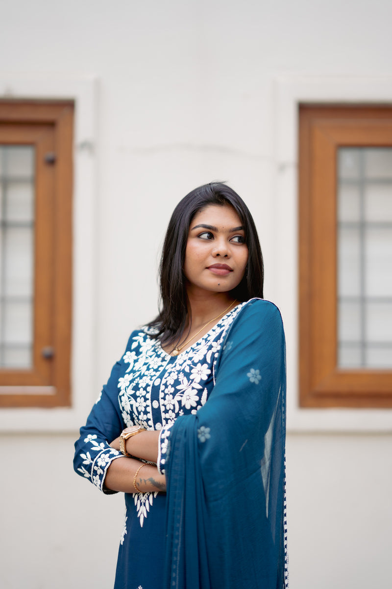 Gizia - Teal Blue Salwar