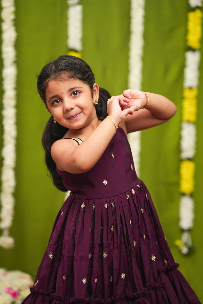 Meera Wine Frock Mini