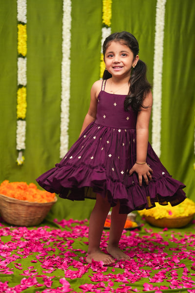 Meera Wine Frock Mini