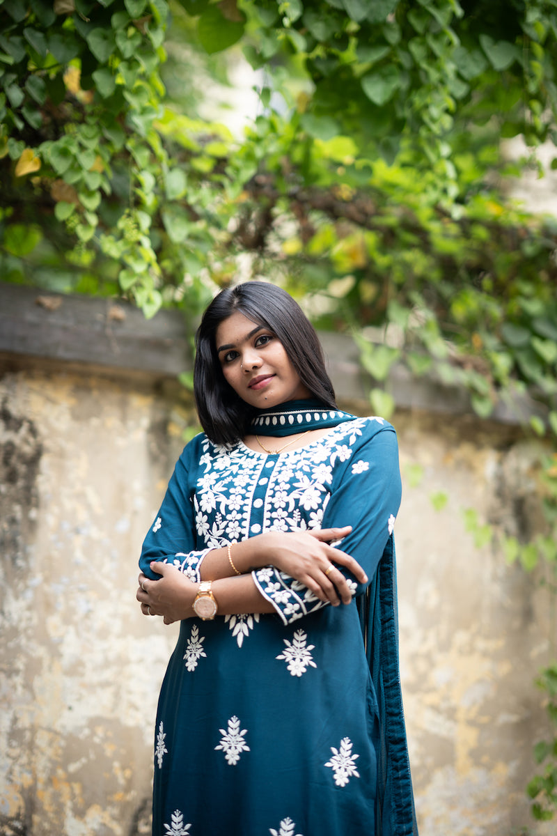 Gizia - Teal Blue Salwar