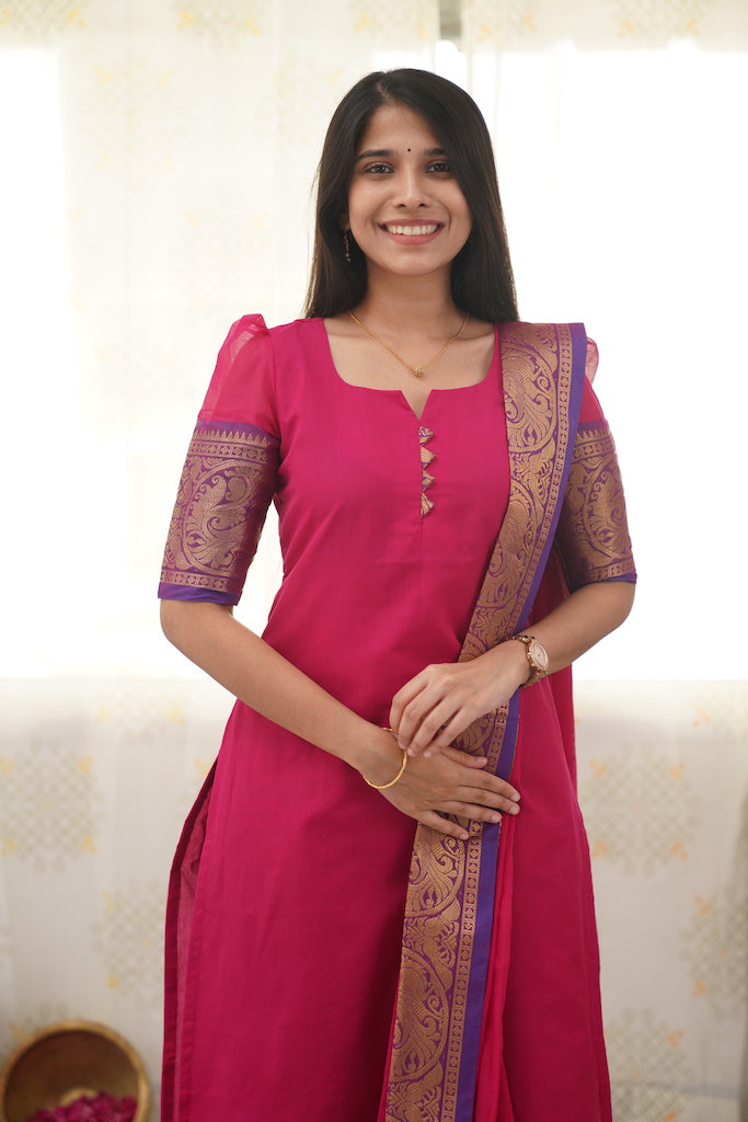 Meera -Pink & blue