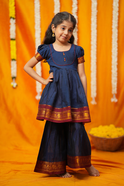 Ezhili Navy Handloom mini