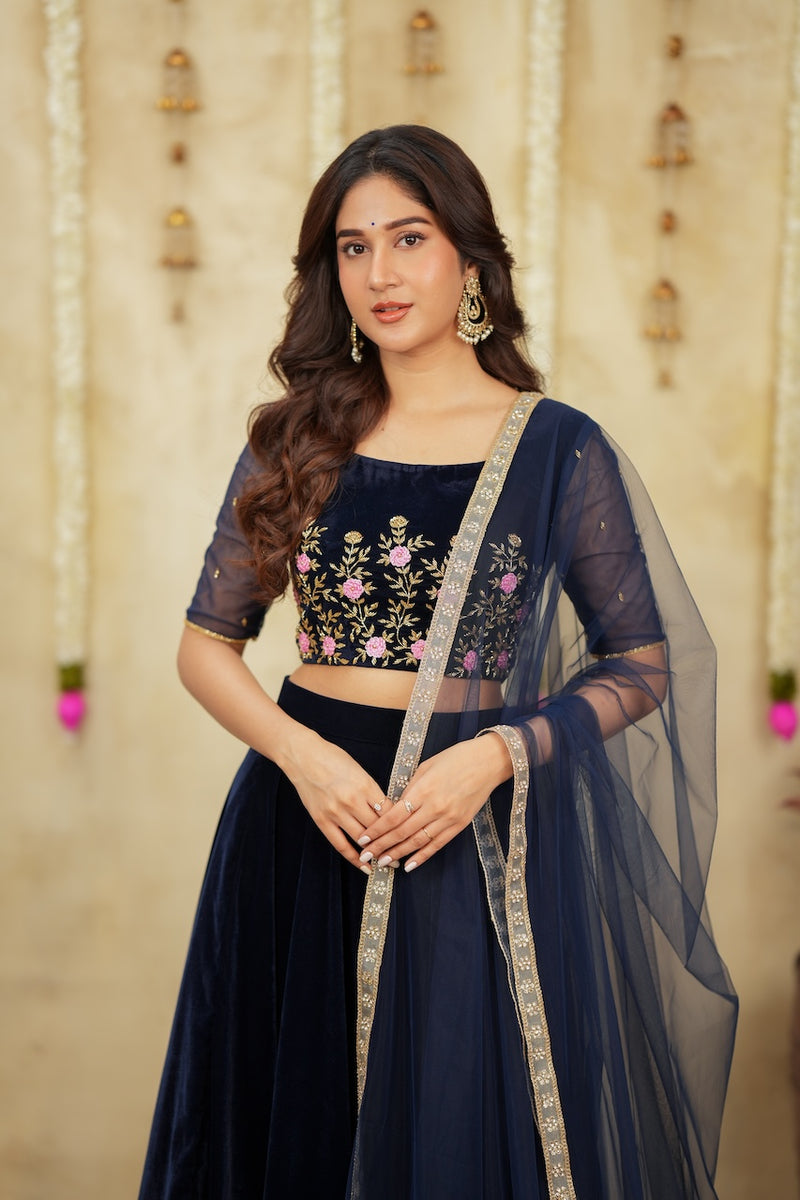 NAVYA Velvet Lehenga