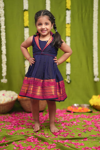 Jayanti Blue Frock Mini