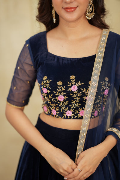 NAVYA Velvet Lehenga