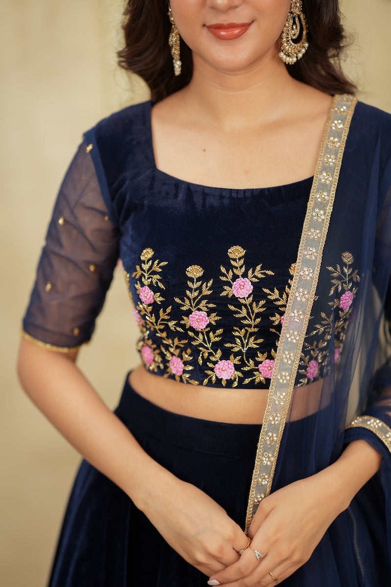 NAVYA Velvet Lehenga