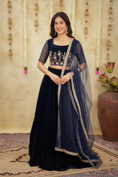 NAVYA Velvet Lehenga
