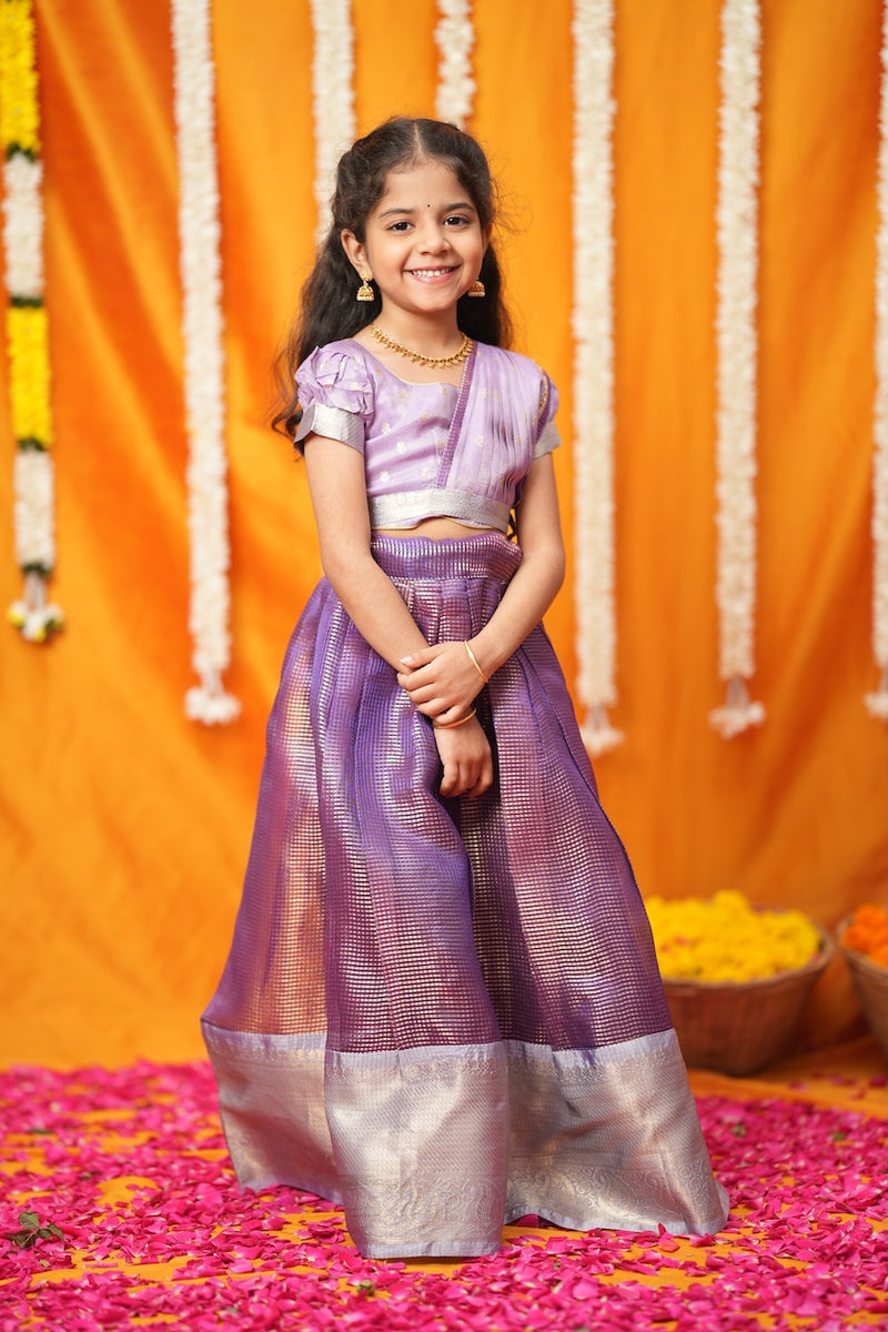 Disha Lavender Kids Lehenga Set Mini