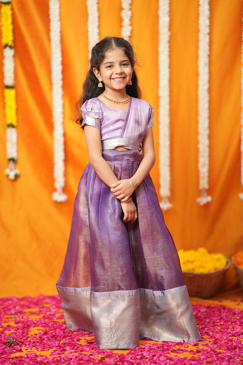 Disha Lavender Kids Lehenga Set Mini