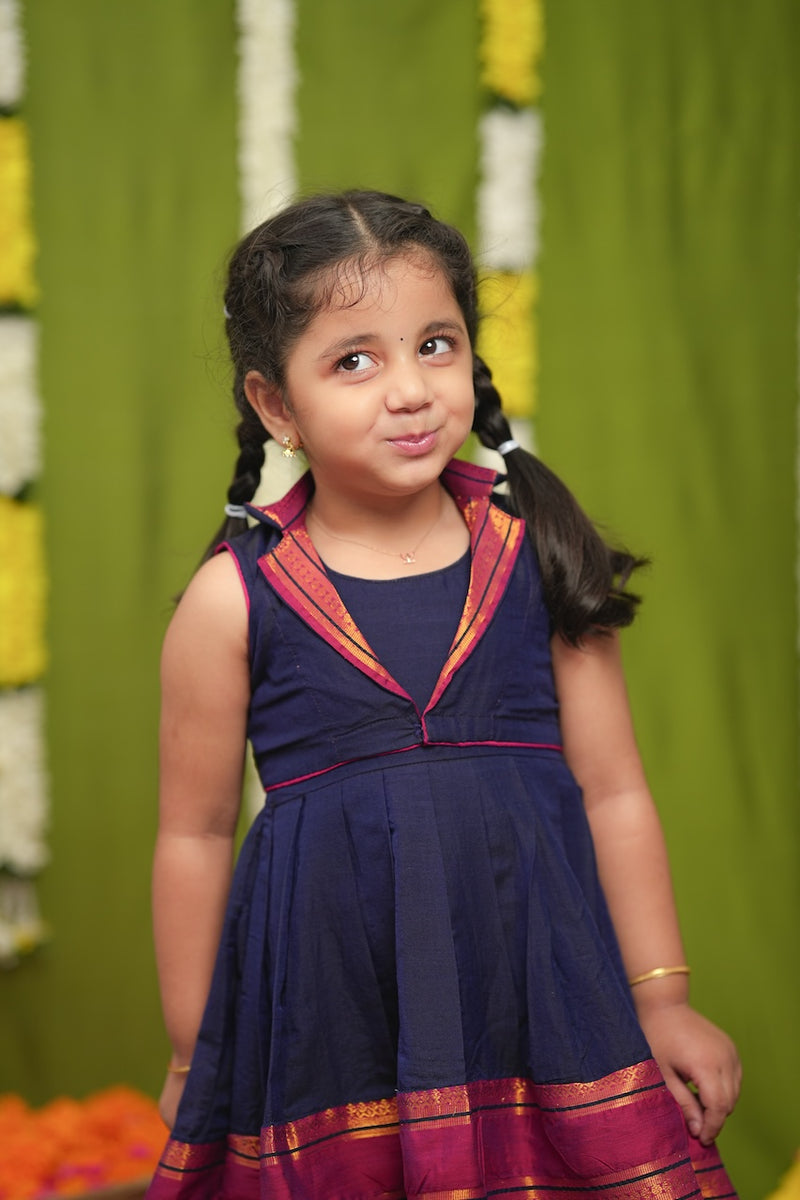 Jayanti Blue Frock Mini