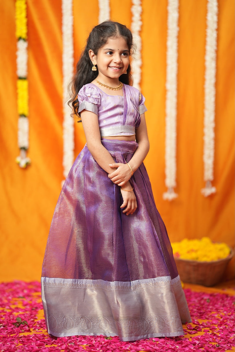 Disha Lavender Kids Lehenga Set Mini