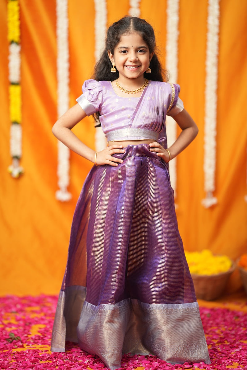 Disha Lavender Kids Lehenga Set Mini
