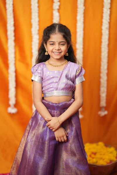 Disha Lavender Kids Lehenga Set Mini