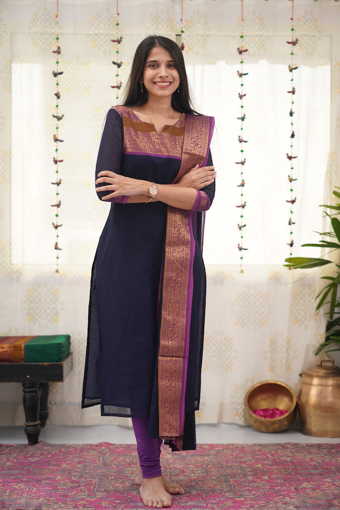 Meera - Royal Blue & Pink