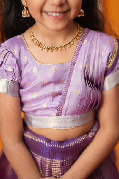 Disha Lavender Kids Lehenga Set Mini