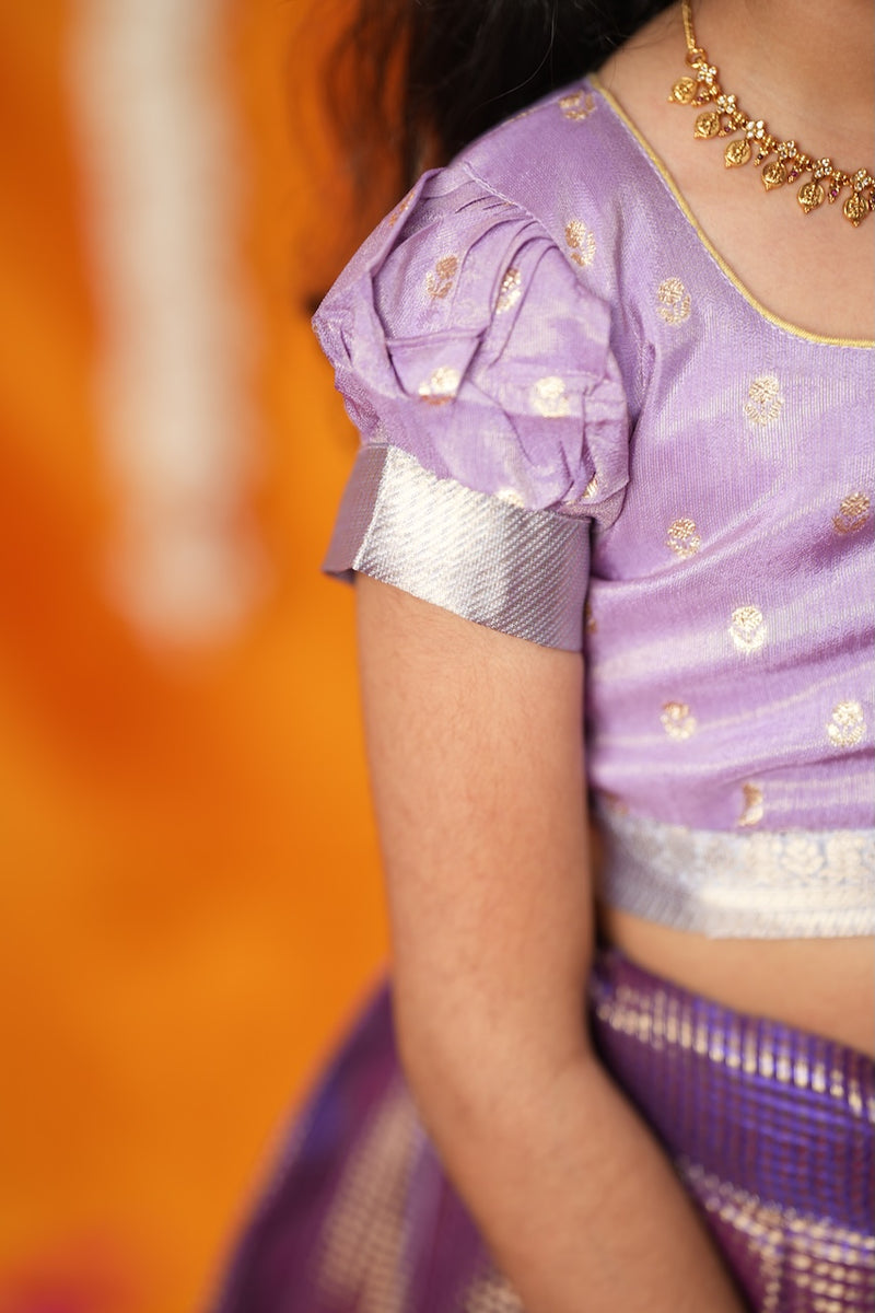 Disha Lavender Kids Lehenga Set Mini