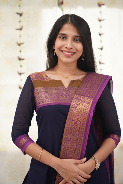 Meera - Royal Blue & Pink