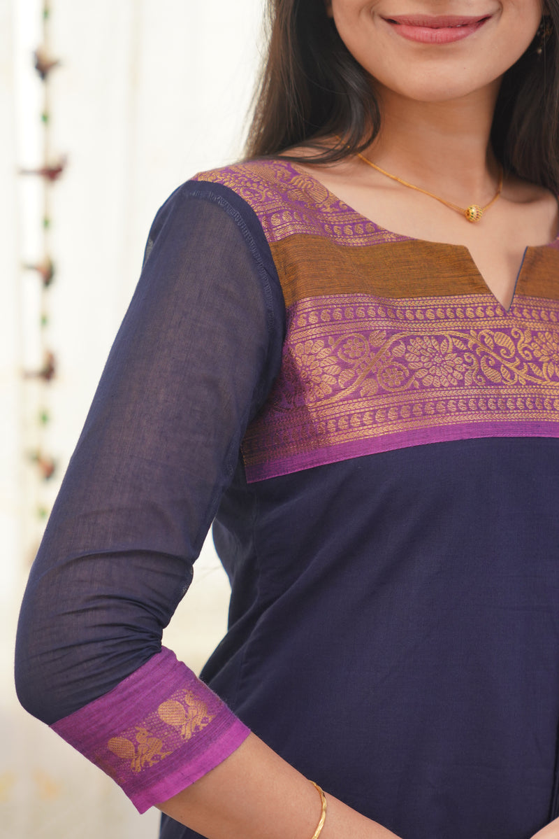 Meera - Royal Blue & Pink