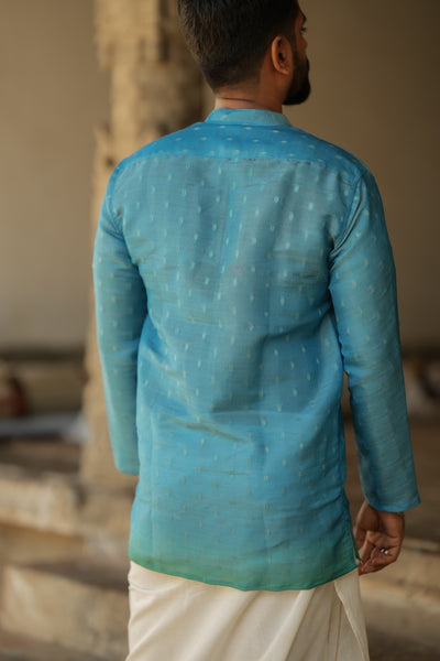 Arsh - Blue Brush Paint Print
