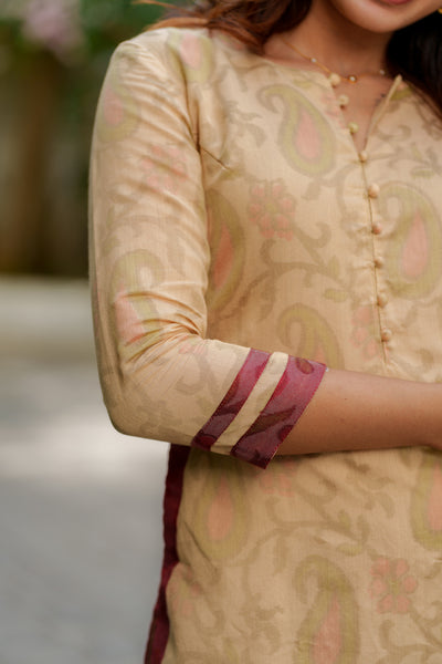 Carol Mustard Kurti Set