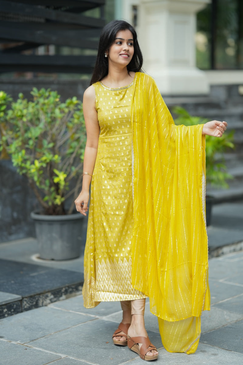 Aadhira mustard yellow