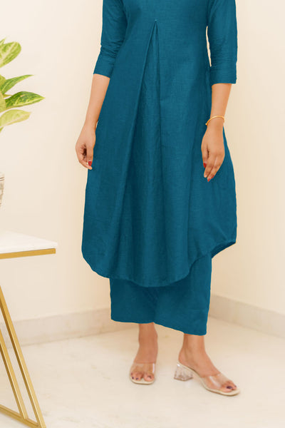 Charu Teal Kurti Set