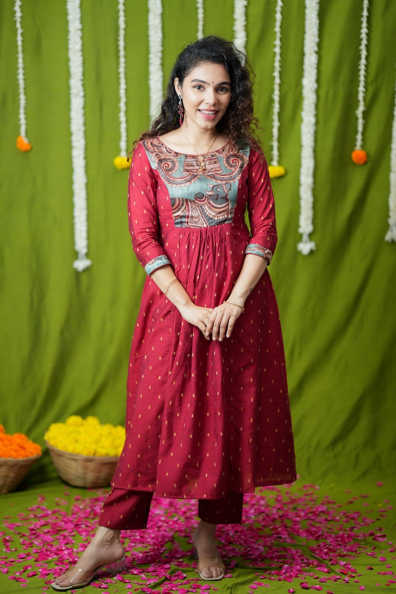 Vedha Red Co-ord Set