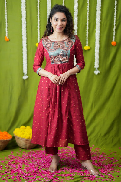 Vedha Red Co-ord Set